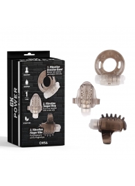 Набор из 3 дымчатых эрекционных колец с вибрацией Teasers Ring Kit - Chisa - во Владикавказе купить с доставкой