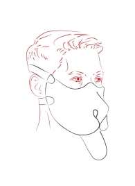 Красная неопреновая маска  Дог - Sitabella - купить с доставкой во Владикавказе