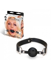 Черный кляп с отверстиями для дыхания - Lux Fetish - купить с доставкой во Владикавказе