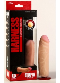 Страпон Харнесс: трусики с плугом и насадка из неоскин - 15,2 см. - LOVETOY (А-Полимер) - купить с доставкой во Владикавказе