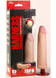 Телесный ультра реалистичный страпон с регулируемыми трусиками - 16,5 см. - LOVETOY (А-Полимер) - купить с доставкой во Владикавказе