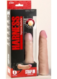 Женский страпон с реалистичной насадкой - 17 см. - LOVETOY (А-Полимер) - купить с доставкой во Владикавказе