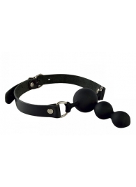 Силиконовый кляп-ёлочка на кожаных ремешках - Sitabella - купить с доставкой во Владикавказе