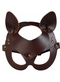 Коричневая кожаная маска  Кошечка - Sitabella - купить с доставкой во Владикавказе