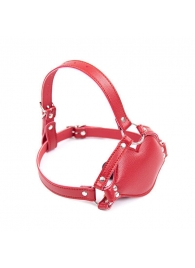 Красный кляп-губки с фаллоимитатором на регулируемых ремешках - Notabu - купить с доставкой во Владикавказе