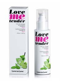 Съедобное согревающее массажное масло Love Me Tender Mojito с ароматом мохито - 100 мл. - Love to Love - купить с доставкой во Владикавказе