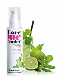 Съедобное согревающее массажное масло Love Me Tender Mojito с ароматом мохито - 100 мл. - Love to Love - купить с доставкой во Владикавказе