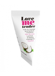Съедобное согревающее массажное масло Love Me Tender Cocos с ароматом кокоса - 10 мл. - Love to Love - купить с доставкой во Владикавказе