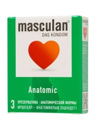 Презервативы анатомической формы Masculan Anatomic - 3 шт. - Masculan - купить с доставкой во Владикавказе