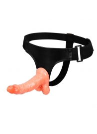 Реалистичный страпон на ремешках - 15,5 см. - Baile - купить с доставкой во Владикавказе