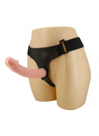 Гладкий фаллоимитатор с крупной головкой на ремешках - 19,7 см. - Baile - купить с доставкой во Владикавказе