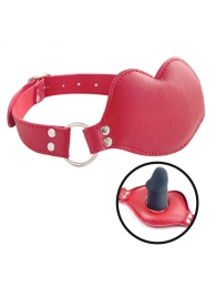 Красный кляп-губки с фаллоимитатором - Notabu - купить с доставкой во Владикавказе