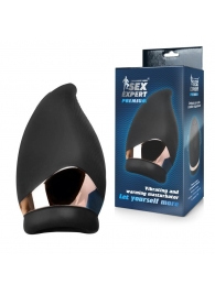 Черный вибромастурбатор Sex Expert - Sex Expert - во Владикавказе купить с доставкой