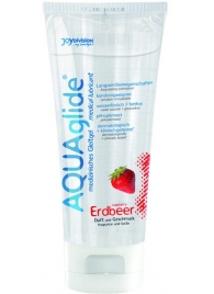 Гель-лубрикант на водной основе AQUAglide с ароматом клубники - 100 мл. - Joy Division - купить с доставкой во Владикавказе