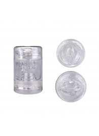 Прозрачный двусторонний мастурбатор Joy Cup - вагина и рот - Erokay - во Владикавказе купить с доставкой