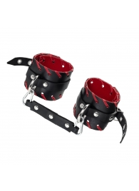 Черно-красные оковы из натуральной кожи - Pecado - купить с доставкой во Владикавказе