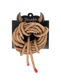 Джутовая веревка для шибари - 5 м. - Pecado - купить с доставкой во Владикавказе