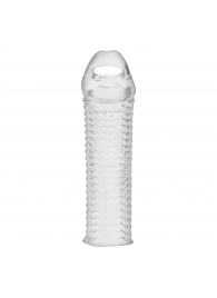 Текстурированная насадка на пенис Clear Textured Penis Enhancing Sleeve Extension - 16,5 см. - BlueLine - во Владикавказе купить с доставкой