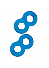 Комплект из 2 эрекционных колец-восьмерок 2-Pack Duo Cock And Ball Stamina Enhancement Ring - BlueLine - во Владикавказе купить с доставкой