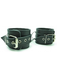 Кожаные наручники с пряжкой - БДСМ Арсенал - купить с доставкой во Владикавказе