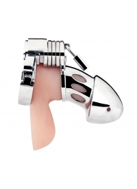 Клетка на пенис из металла Obedience Cock Cage - BlueLine - купить с доставкой во Владикавказе