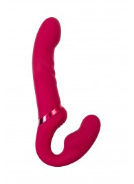 Малиновый безремневой страпон Lapis - 23 см. - Lovense - купить с доставкой во Владикавказе