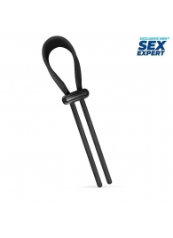 Черный ремень-лассо для усиления эрекции - Sex Expert - во Владикавказе купить с доставкой