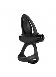 Черное эрекционное кольцо с 10 режимами вибрации и подхватом мошонки - Baile - во Владикавказе купить с доставкой