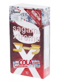 Ароматизированные презервативы Sagami Xtreme COLA - 10 шт. - Sagami - купить с доставкой во Владикавказе