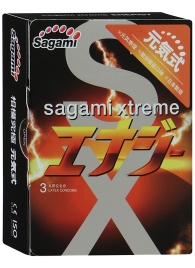 Презервативы Sagami Xtreme ENERGY с ароматом энергетика - 3 шт. - Sagami - купить с доставкой во Владикавказе