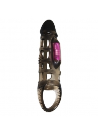 Дымчатая вибронасадка на пенис с подхватом Harrison - 18 см. - Baile - во Владикавказе купить с доставкой