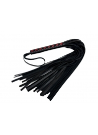 Кожаная плеть Sex Game с красным плетением на рукояти - 57 см. - БДСМ Арсенал - купить с доставкой во Владикавказе