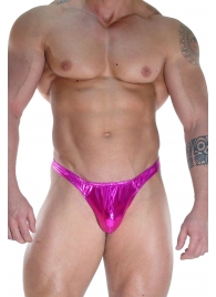 Ярко-розовые блестящие трусы-тонги - Don Moris купить с доставкой