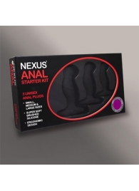 Набор из 3 массажеров простаты чёрного цвета NEXUS ANAL STARTER KIT - Nexus Range - во Владикавказе купить с доставкой