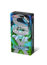 Презервативы Sagami Xtreme Mint с ароматом мяты - 10 шт. - Sagami - купить с доставкой во Владикавказе