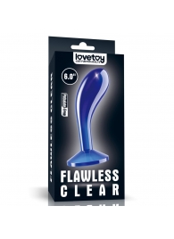 Синяя анальная втулка Flawless Clear Prostate Plug 6.0 - 15 см. - Lovetoy - во Владикавказе купить с доставкой