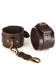 Коричневые наручники IDEAL - Sitabella - купить с доставкой во Владикавказе