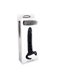 Чёрная насадка-фаллос для двойного проникновения INFLATABLE DILDO SLIM DONG  - 13,5 см. - Toyz4lovers - во Владикавказе купить с доставкой
