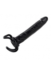Чёрная насадка-фаллос для двойного проникновения INFLATABLE DILDO SLIM DONG  - 13,5 см. - Toyz4lovers - во Владикавказе купить с доставкой