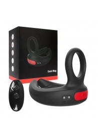 Черное эрекционное виброкольцо Cock Ring с пультом ДУ - I-MOON - во Владикавказе купить с доставкой