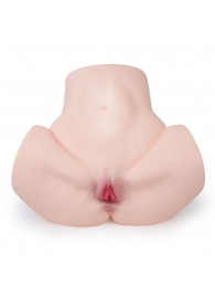 Телесный мастурбатор-полуторс с двумя функциональными отверстиями - вагиной и анусом - Tokyo Style - во Владикавказе купить с доставкой