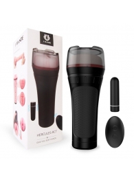 Черный мастурбатор-вагина с вибропулей и пультом ДУ - S-HANDE - во Владикавказе купить с доставкой