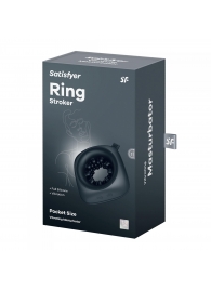 Черный мужской вибромассажер Ring Stroker - Satisfyer - во Владикавказе купить с доставкой
