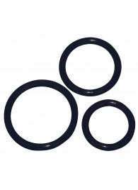 Набор из 3 чёрных эрекционных колец разного диаметра - Orion - во Владикавказе купить с доставкой