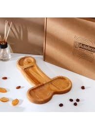 Деревянное блюдо для подачи в форме члена (32,5 х 20 х 1,7 см) - Сима-Ленд - купить с доставкой во Владикавказе