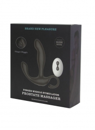 Черный вибромассажер простаты с эффектом фингеринга и пультом ДУ - Secwell - во Владикавказе купить с доставкой