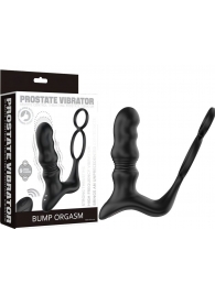 Черный вибростимулятор простаты с поступательными движениями и пультом ДУ - Secwell - во Владикавказе купить с доставкой