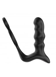 Черный вибростимулятор простаты с поступательными движениями и пультом ДУ - Secwell - во Владикавказе купить с доставкой