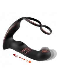 Черный вибромассажер простаты с эффектом фингеринга - 16 см. - Secwell - во Владикавказе купить с доставкой