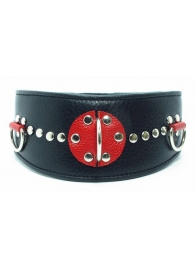 Кожаный ошейник с металлическими клепками - БДСМ Арсенал - купить с доставкой во Владикавказе